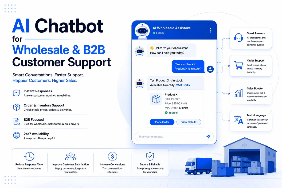 AI Chatbot for Wholesale & B2B Customer Support